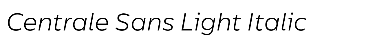 Centrale Sans Light Italic